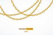 Golden Chain Background Card