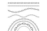  Silver and Golden Chain Set. Vector