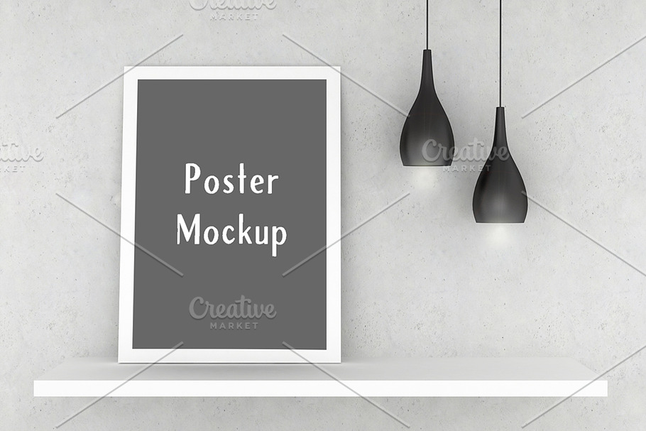 Poster (on shelf) Mockup in Print Mockups - product preview 8