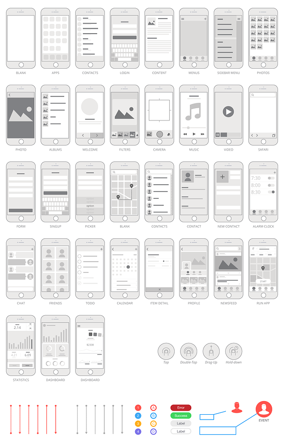 Mobile UX Flowchart Screens/ Sitemap in Mobile & Web Mockups - product preview 1