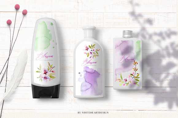 Cherry Blossom Watercolor Clip Art in Illustrations - product preview 5