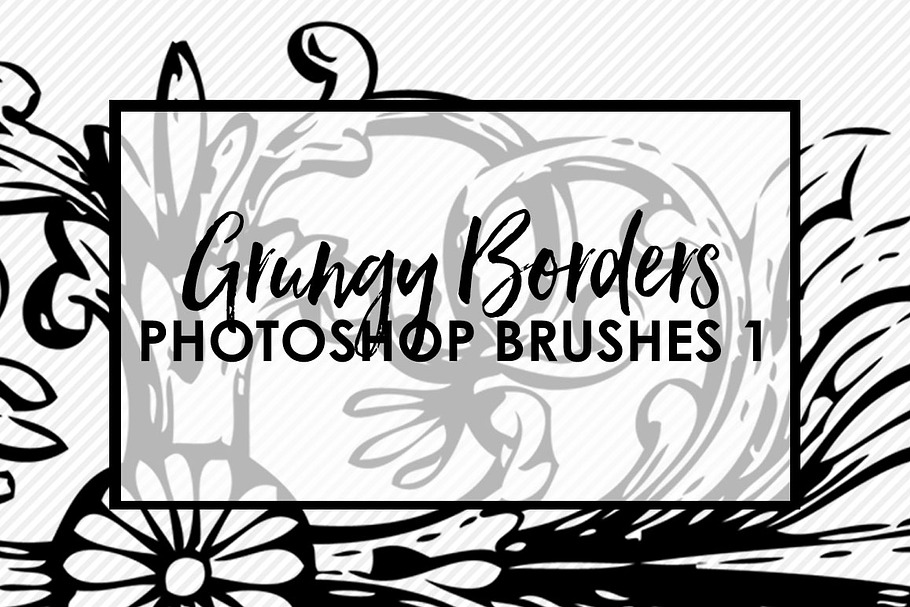 Grungy Borders Brushes & Stamps 1 in Photoshop Brushes - product preview 8
