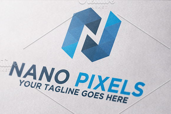 Nano Pixels | Letter N Logo in Logo Templates - product preview 1