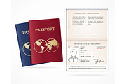 International Passport Blank Set. 