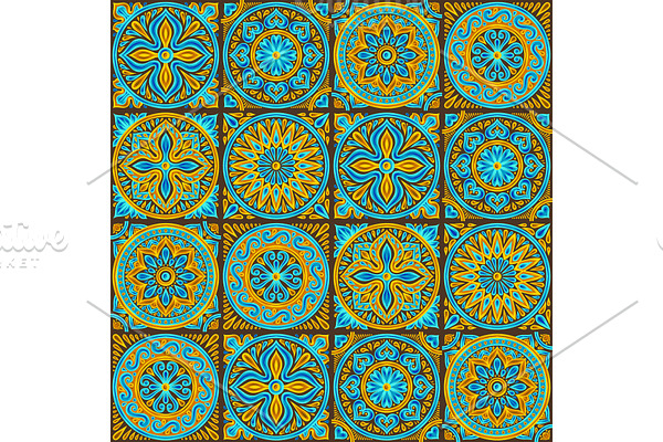 Moroccan ceramic tile pattern.
