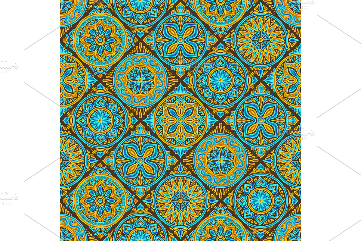 Moroccan ceramic tile pattern. in Patterns - product preview 8