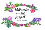 Watercolor cactus project