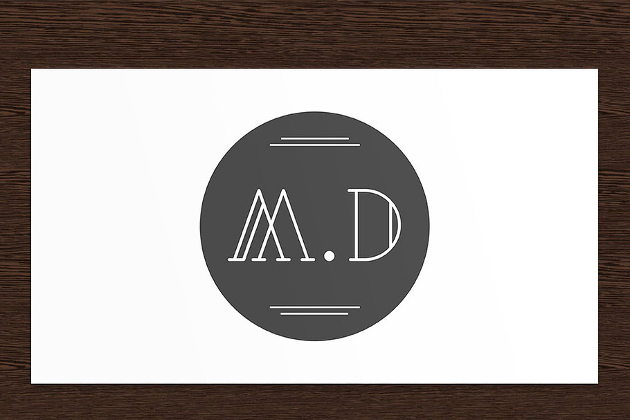 M.D Minimalist Logo - PSD