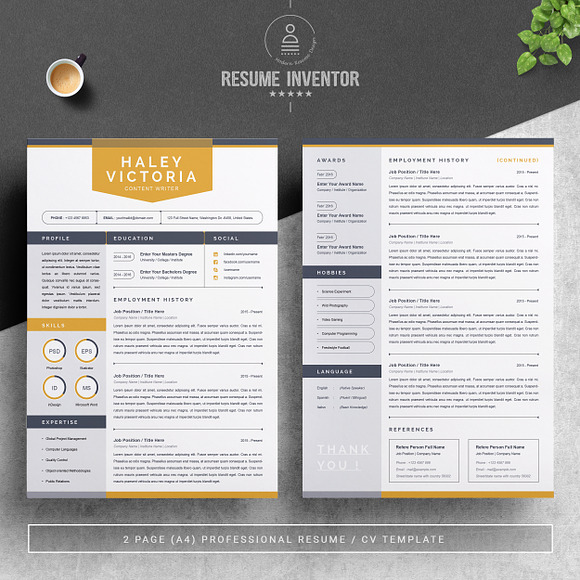 Creative Resume Template in Resume Templates - product preview 1