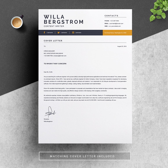 Resume Template for Word in Resume Templates - product preview 3