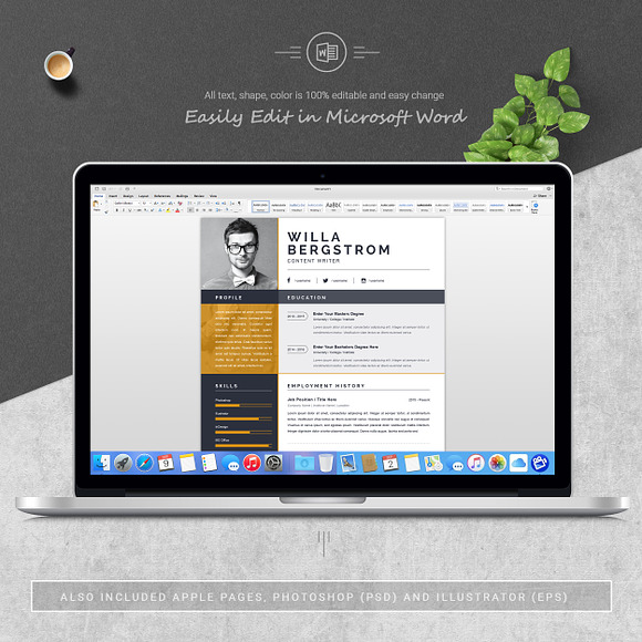 Resume Template for Word in Resume Templates - product preview 4