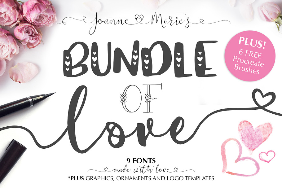 Valentine's Font Bundle + Extras! in Script Fonts - product preview 8
