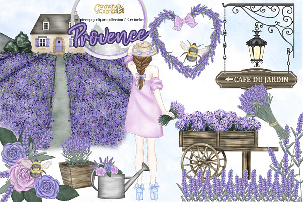 Provence - watercolor clipart