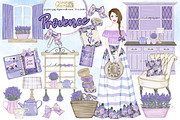 Provence - watercolor clipart 2