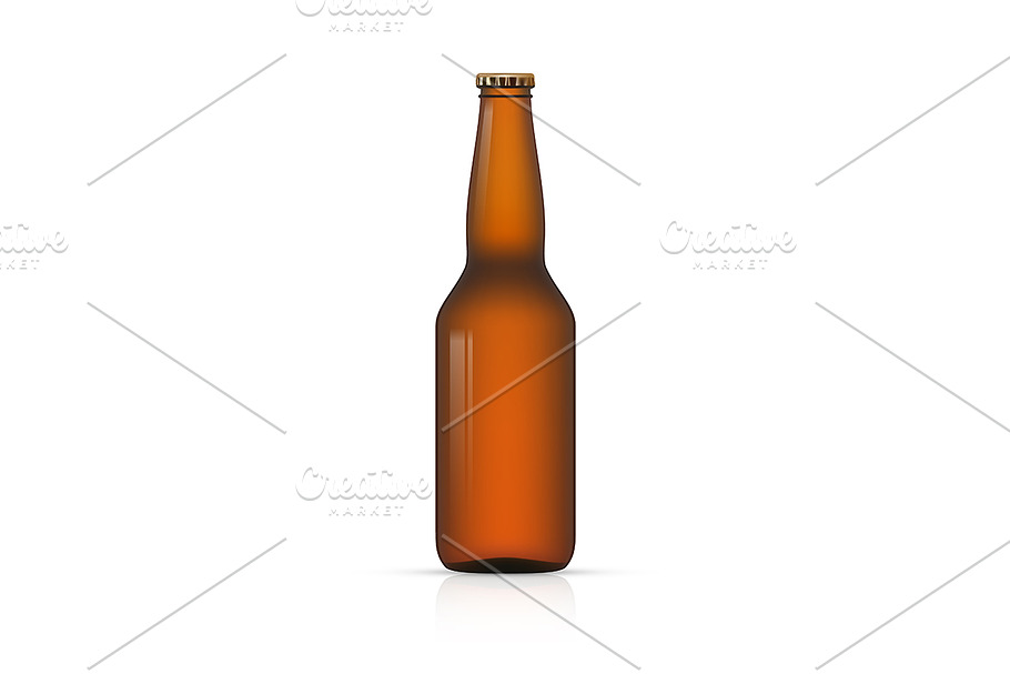 Blank Bottle on white background in Objects - product preview 8