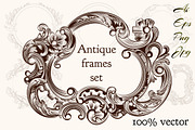 Set of vector frames
