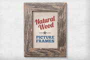 11 Isolated Natural Wood Frames
