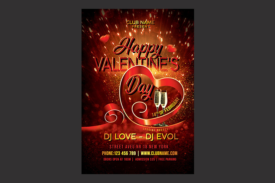 Valentine Day Party Flyer 
