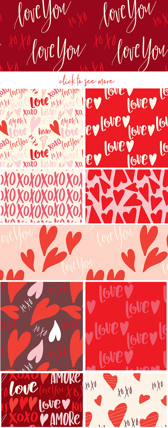 Sweet Valentine Patterns & Elements in Patterns - product preview 1