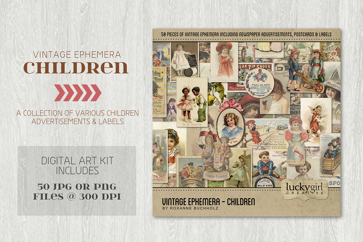 Vintage Ephemera - Children in Objects - product preview 8