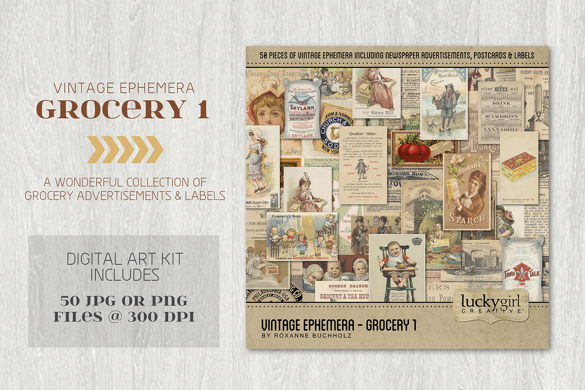Vintage Ephemera - Grocery 1 in Objects - product preview 8
