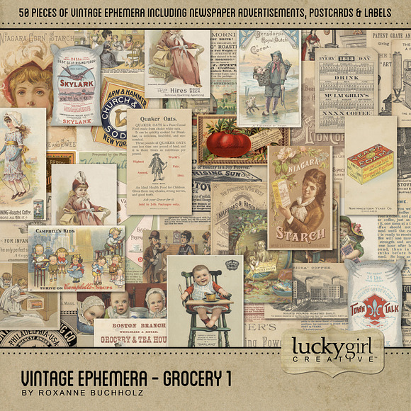 Vintage Ephemera - Grocery 1 in Objects - product preview 1