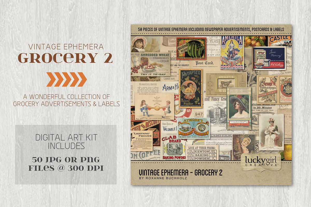 Vintage Ephemera - Grocery 2 in Objects - product preview 8