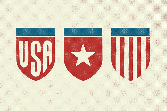 5 Hand Illustrated US Flags in Illustrations - product preview 3