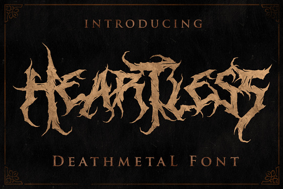 Heartless-Great Deathmetal Font in Blackletter Fonts - product preview 7