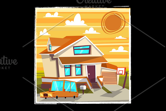 6 vector houses in Illustrations - product preview 2
