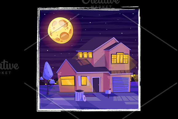 6 vector houses in Illustrations - product preview 4