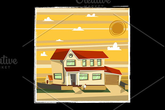 6 vector houses in Illustrations - product preview 5