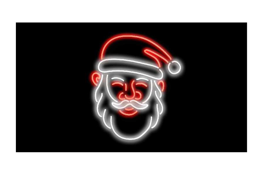 Santa Claus Neon Sign 2D Animation