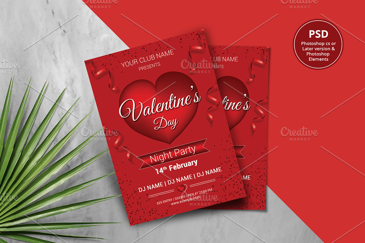 Valentines Day Party Invitation V944 in Flyer Templates - product preview 8