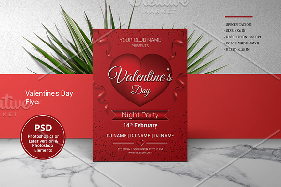 Valentines Day Party Invitation V944 in Flyer Templates - product preview 1