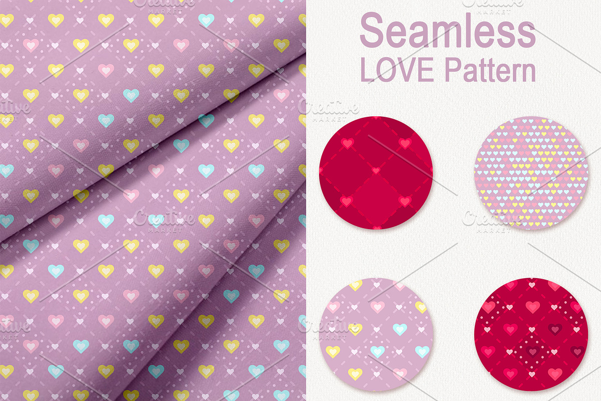 Love. Vector collection for you in Patterns - product preview 8