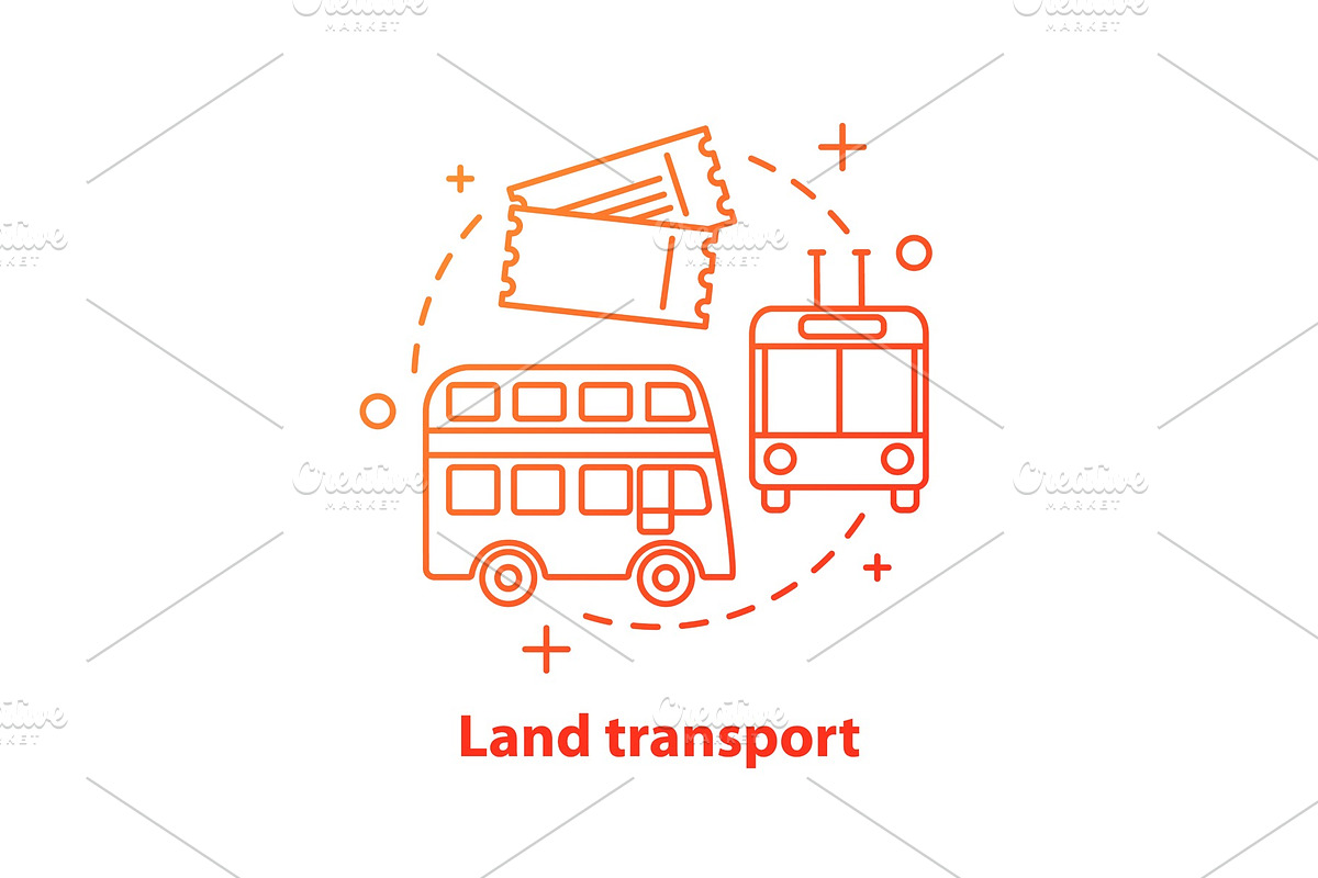 Land transport concept icon in Icons - product preview 8