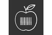 Product barcode chalk icon