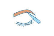 Microblading eyebrows color icon