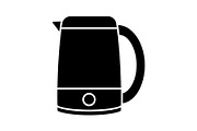 Electric kettle glyph icon