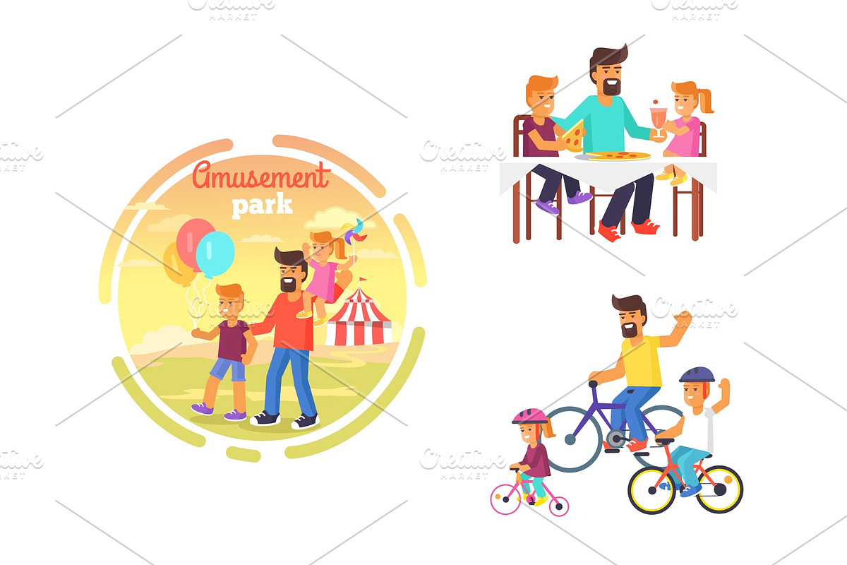 Dad celebrating Father's Day with in Illustrations - product preview 8
