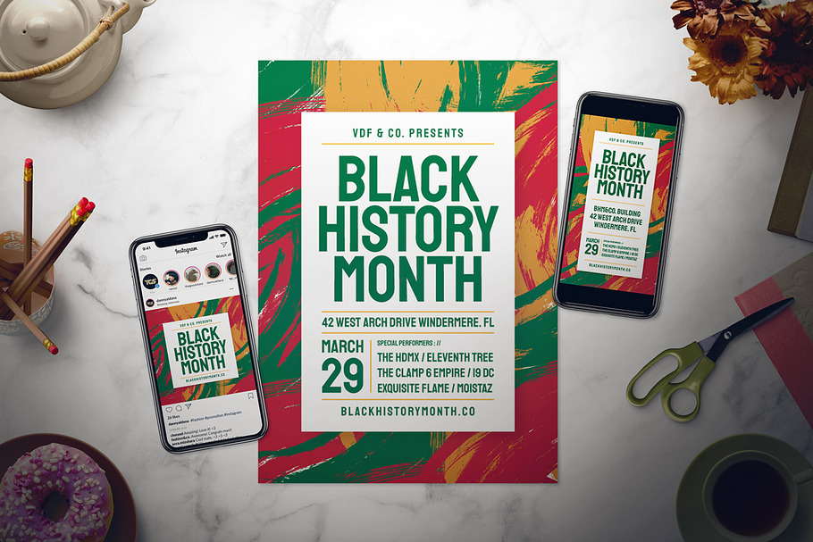 Black History Month Flyer Set