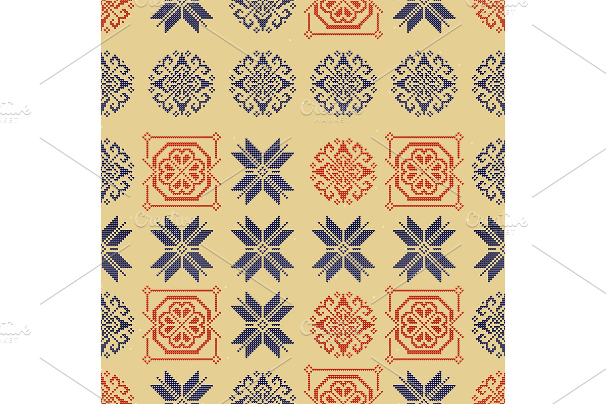 Traditional Norway Style Seamless in Patterns - product preview 8