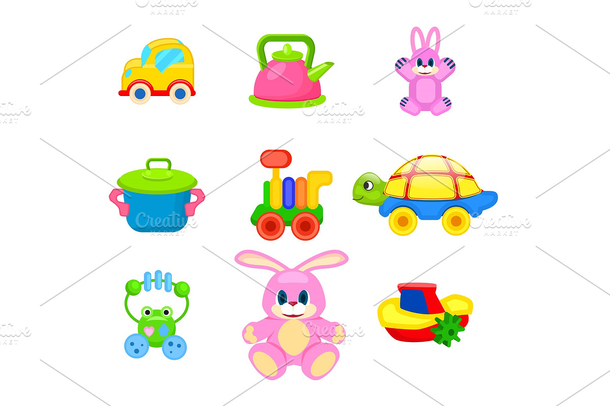 Colorful Toys for Preschoolers in Illustrations - product preview 8
