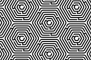 Maze puzzle black and white pattern