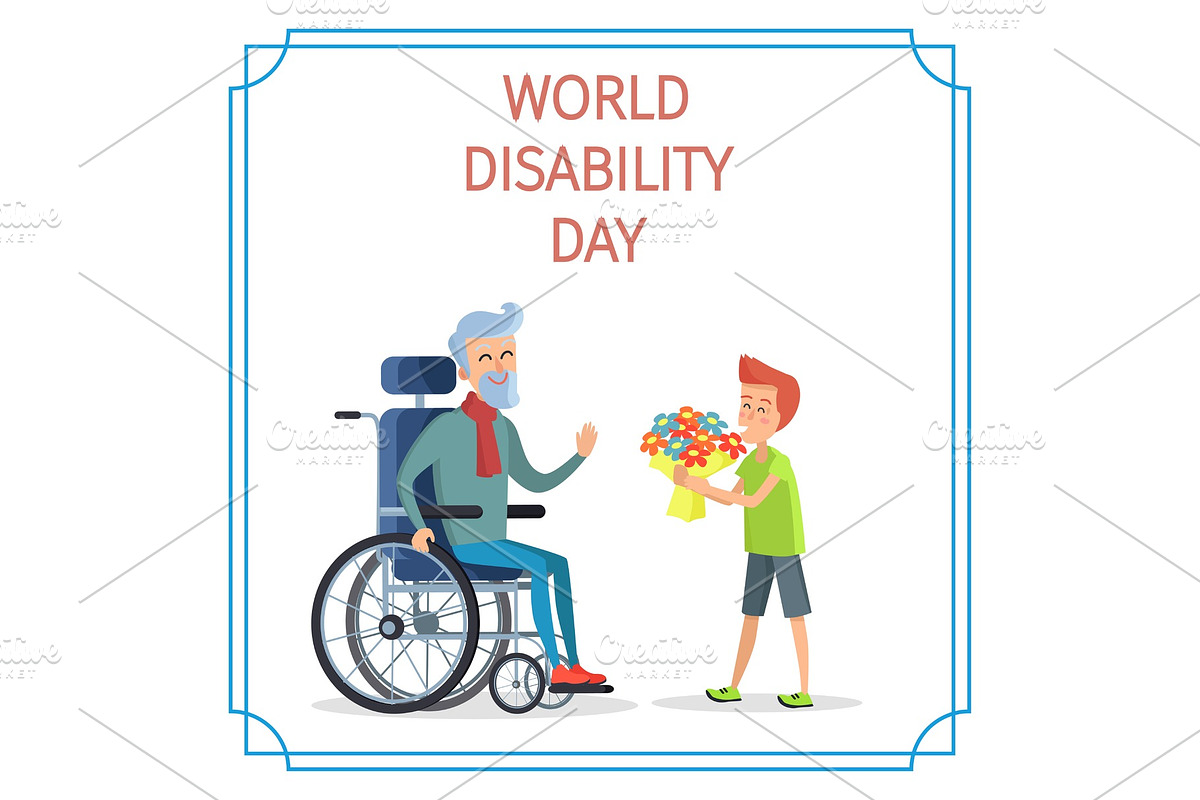 World Disability Day Boy Presents in Illustrations - product preview 8
