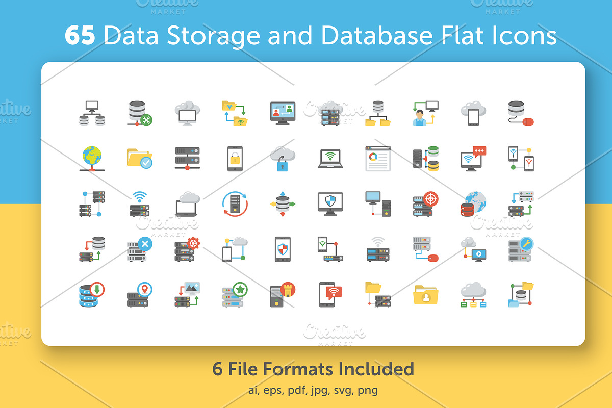 65 Data Storage and Databases Icons in Server Icons - product preview 8