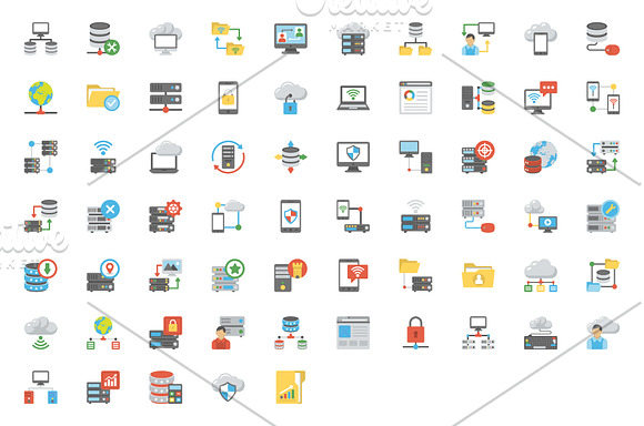 65 Data Storage and Databases Icons in Server Icons - product preview 1