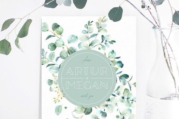 Eucalyptus. Watercolor Collection in Illustrations - product preview 13