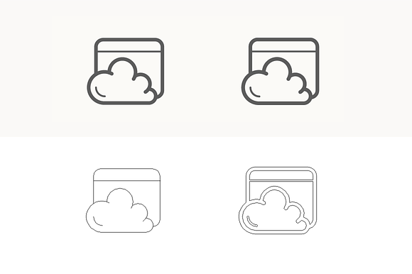 Cloud service hosting line icons in Server Icons - product preview 1